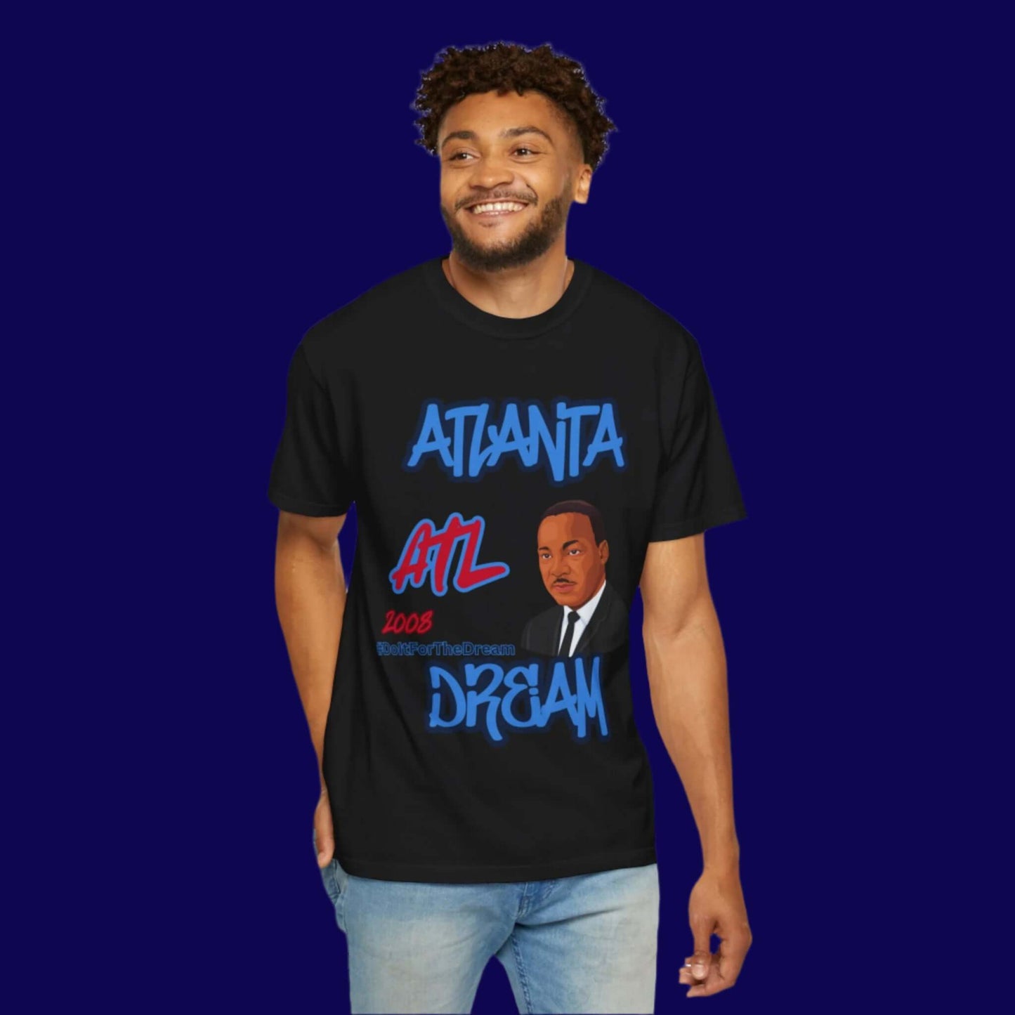 Atlanta Dream Basketball Fan Tee, This tee is perfect for fans of the Atlanta Dream professional women's basketball team. It offers a relaxed fit and classic design that can be styled for casual or semi-formal settings. Ideal for adults, this garment-dyed