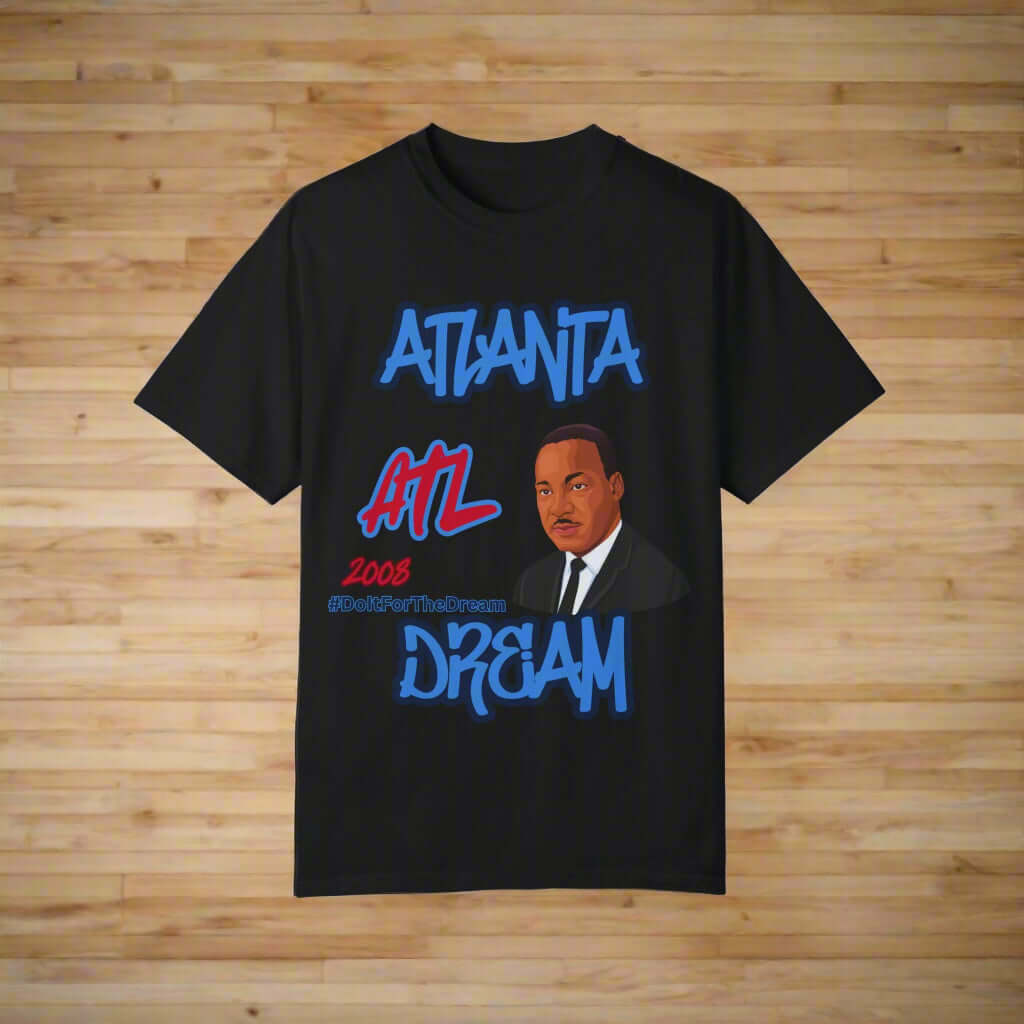 Atlanta Dream Basketball Fan Tee, This tee is perfect for fans of the Atlanta Dream professional women's basketball team. It offers a relaxed fit and classic design that can be styled for casual or semi-formal settings. Ideal for adults, this garment-dyed