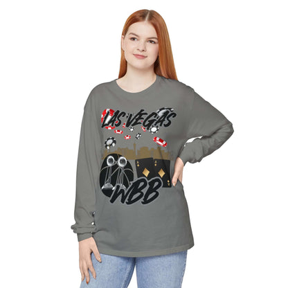 Las Vegas WBB Long Sleeve T-Shirt, This Las Vegas WBB (women's basketball) long-sleeve shirt comes packed with softness and style. This tee features garment-dyed fabric and comes with a relaxed fit for total comfort in any casual setting. Featuring the La